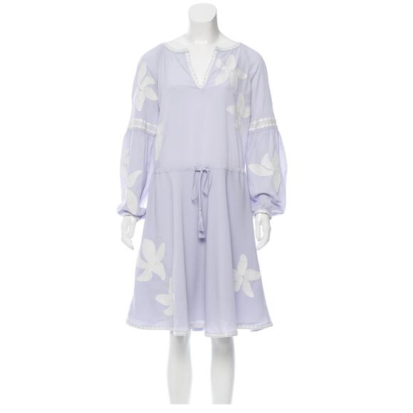 Tory Burch Sadie Peasant Dress - Lilac/Purple - Size: 8 - Picture 7 of 7